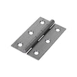 This is an image showing TIMCO Narrow Plain Butt Hinge (5050) - Self Colour - 75 x 48 - 2 Pieces Plain Bag available from T.H Wiggans Ironmongery in Kendal, quick delivery at discounted prices.