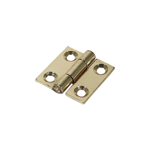 This is an image showing TIMCO Plain Butt Hinge - Fixed Pin (1838) - Electro Brass - 25 x 25 - 2 Pieces Plain Bag available from T.H Wiggans Ironmongery in Kendal, quick delivery at discounted prices.