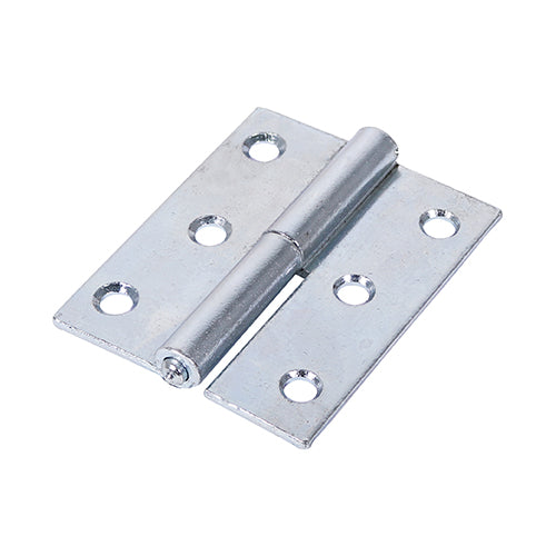 This is an image showing TIMCO Lift Off Hinge (457) - Left Hand - Zinc - 75 x 62 - 2 Pieces Plain Bag available from T.H Wiggans Ironmongery in Kendal, quick delivery at discounted prices.