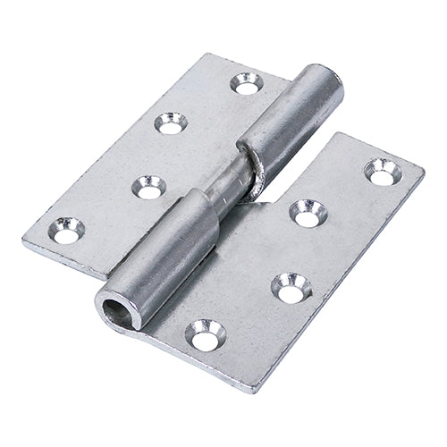 This is an image showing TIMCO Rising Butt Hinge (466) - Right Hand - Zinc - 100 x 86 - 2 Pieces Plain Bag available from T.H Wiggans Ironmongery in Kendal, quick delivery at discounted prices.