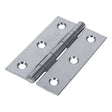This is an image showing TIMCO Plain Butt Hinge - Fixed Pin (1838) - Zinc - 75 x 50 - 2 Pieces Plain Bag available from T.H Wiggans Ironmongery in Kendal, quick delivery at discounted prices.