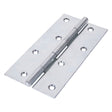 This is an image showing TIMCO Narrow Plain Butt Hinge (5050) - Zinc - 150 x 75 - 2 Pieces Plain Bag available from T.H Wiggans Ironmongery in Kendal, quick delivery at discounted prices.
