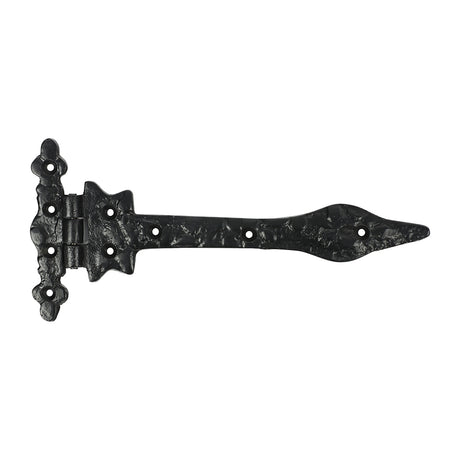 This is an image showing TIMCO Pair of Spear Hinges - Antique Black - 237mm - 2 Pieces Bag available from T.H Wiggans Ironmongery in Kendal, quick delivery at discounted prices.
