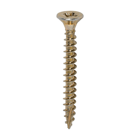 This is an image showing TIMCO Classic Multi-Purpose Screws - PZ - Double Countersunk - Yellow - 4.5 x 40 - 200 Pieces Box available from T.H Wiggans Ironmongery in Kendal, quick delivery at discounted prices.