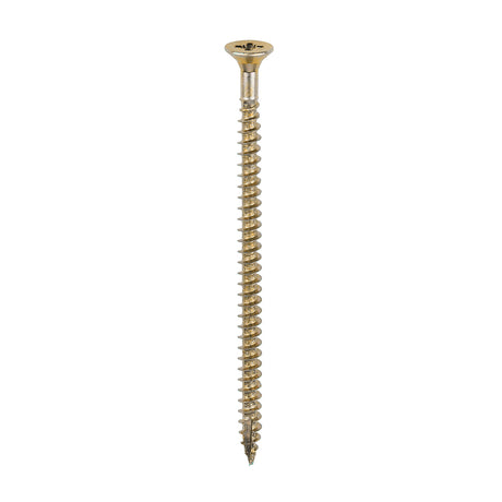 This is an image showing TIMCO Classic Multi-Purpose Screws - PZ - Double Countersunk - Yellow - 4.5 x 80 - 200 Pieces Box available from T.H Wiggans Ironmongery in Kendal, quick delivery at discounted prices.