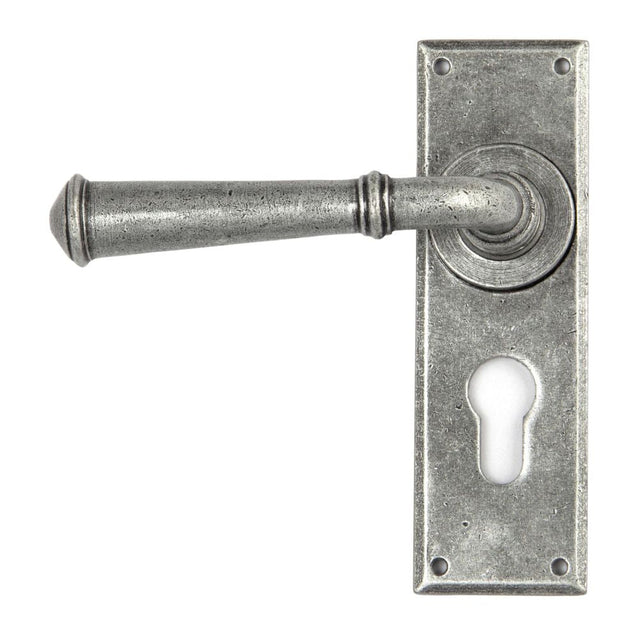 This is an image of From The Anvil - Pewter Regency Lever Euro Lock Set available to order from T.H Wiggans Architectural Ironmongery in Kendal, quick delivery and discounted prices.