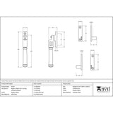 This is an image showing From The Anvil - Pewter Locking Night-Vent Regency Fastener available from T.H Wiggans Architectural Ironmongery in Kendal, quick delivery and discounted prices