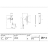 This is an image showing From The Anvil - Pewter Shropshire Window Fastener available from T.H Wiggans Architectural Ironmongery in Kendal, quick delivery and discounted prices
