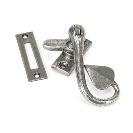 This is an image showing From The Anvil - Pewter Shropshire Window Fastener available from T.H Wiggans Architectural Ironmongery in Kendal, quick delivery and discounted prices