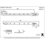 This is an image showing From The Anvil - Pewter 12" Shropshire Window Stay available from T.H Wiggans Architectural Ironmongery in Kendal, quick delivery and discounted prices