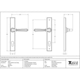 This is an image showing From The Anvil - Aged Brass Hinton Slimline Lever Espag. Lock Set available from trade door handles, quick delivery and discounted prices