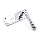 This is an image showing From The Anvil - Polished Chrome Hinton Lever Lock Set available from trade door handles, quick delivery and discounted prices