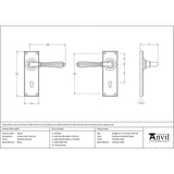 This is an image showing From The Anvil - Polished Chrome Hinton Lever Lock Set available from trade door handles, quick delivery and discounted prices