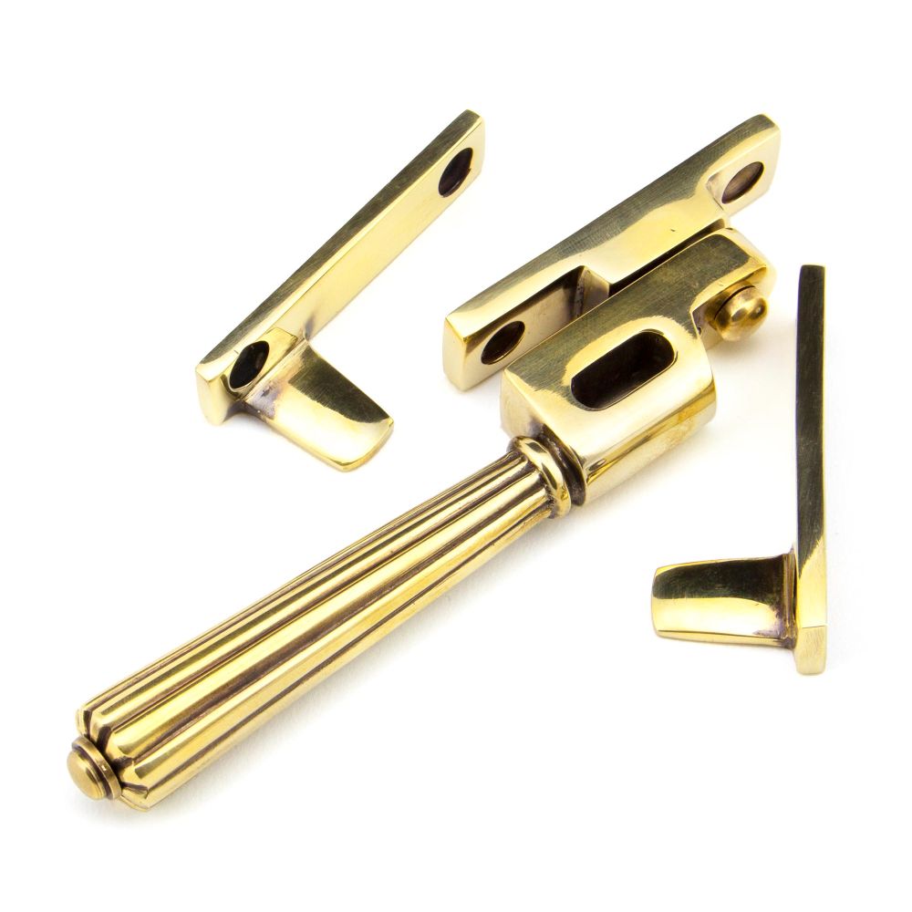 This is an image showing From The Anvil - Aged Brass Night-Vent Locking Hinton Fastener available from T.H Wiggans Architectural Ironmongery in Kendal, quick delivery and discounted prices