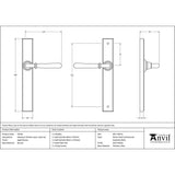 This is an image showing From The Anvil - Aged Bronze Newbury Slimline Lever Latch Set available from trade door handles, quick delivery and discounted prices