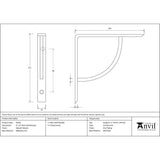 This is an image showing From The Anvil - Natural Smooth 6'' x 6'' Plain Shelf Bracket available from trade door handles, quick delivery and discounted prices