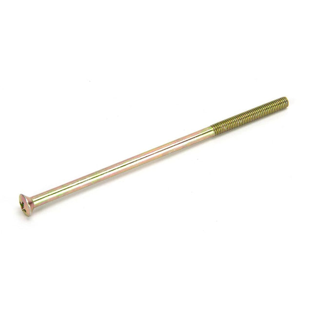 This is an image showing From The Anvil - Polished Brass M5 x 120mm Male Bolt (1) available from T.H Wiggans Architectural Ironmongery in Kendal, quick delivery and discounted prices