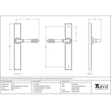 This is an image showing From The Anvil - Polished Chrome Reeded Slimline Lever Latch Set available from trade door handles, quick delivery and discounted prices