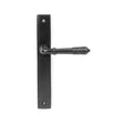 This is an image of From The Anvil - Aged Bronze Reeded Slimline Lever Latch Set available to order from T.H Wiggans Architectural Ironmongery in Kendal, quick delivery and discounted prices.