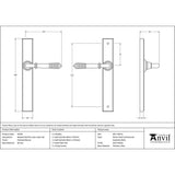 This is an image showing From The Anvil - Polished Bronze Reeded Slimline Lever Latch Set available from trade door handles, quick delivery and discounted prices