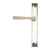 This is an image of From The Anvil - Polished Nickel Newbury Slimline Lever Latch Set available to order from T.H Wiggans Architectural Ironmongery in Kendal, quick delivery and discounted prices.