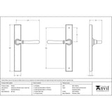 This is an image showing From The Anvil - Polished Bronze Newbury Slimline Lever Latch Set available from trade door handles, quick delivery and discounted prices