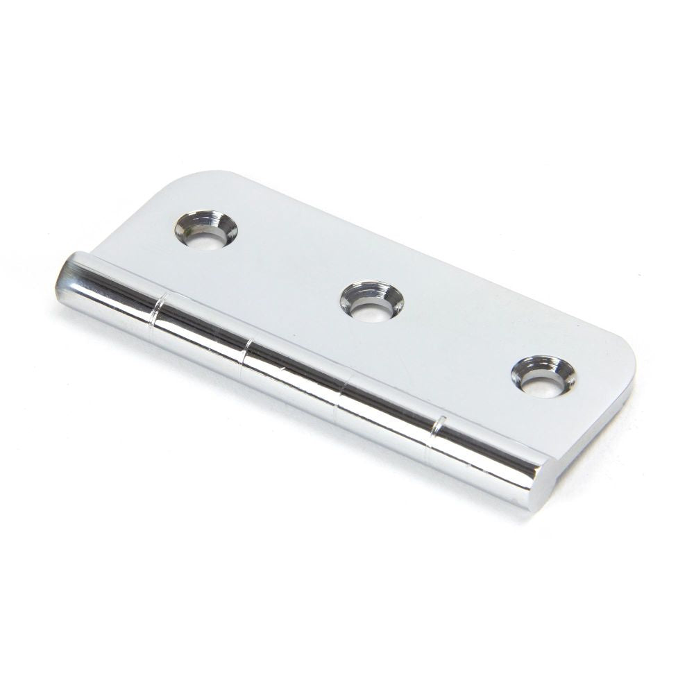 This is an image showing From The Anvil - Polished Chrome 3" Dummy Butt Hinge (Single) available from T.H Wiggans Architectural Ironmongery, quick delivery and discounted prices