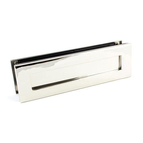 This is an image of From The Anvil - Polished Nickel Traditional Letterbox 315 x 92mm available to order from T.H Wiggans Architectural Ironmongery in Kendal, quick delivery and discounted prices.