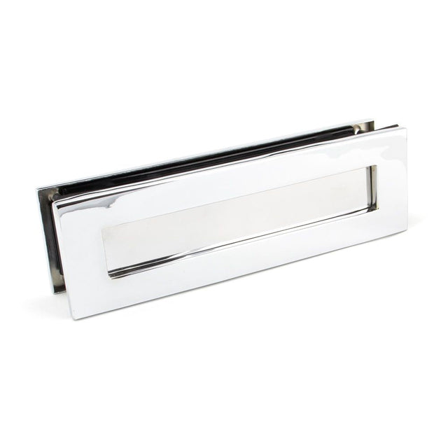 This is an image of From The Anvil - Polished Chrome Traditional Letterbox 315 x 92mm available to order from T.H Wiggans Architectural Ironmongery in Kendal, quick delivery and discounted prices.