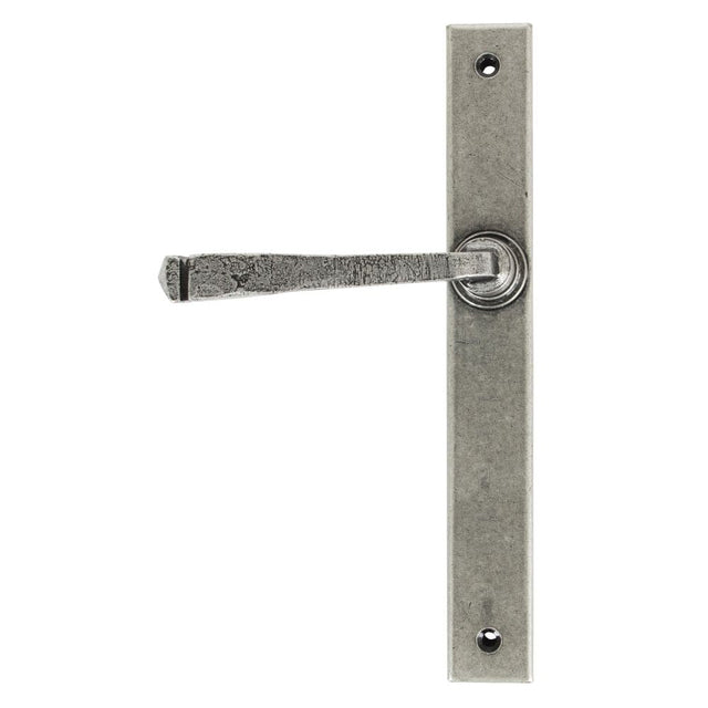 This is an image of From The Anvil - Pewter Avon Slimline Lever Latch Set available to order from T.H Wiggans Architectural Ironmongery in Kendal, quick delivery and discounted prices.