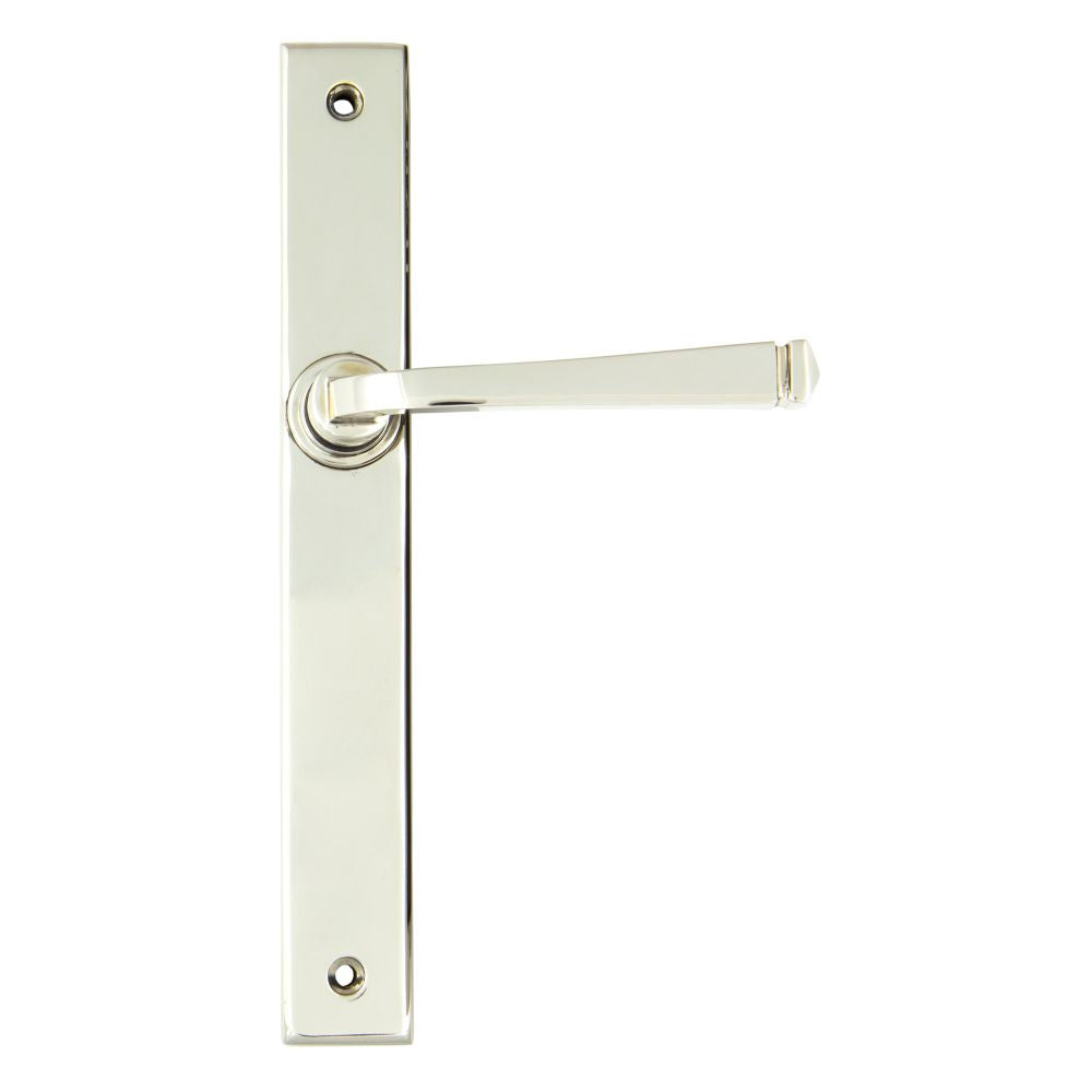 This is an image of From The Anvil - Polished Nickel Avon Slimline Lever Latch Set available to order from T.H Wiggans Architectural Ironmongery in Kendal, quick delivery and discounted prices.