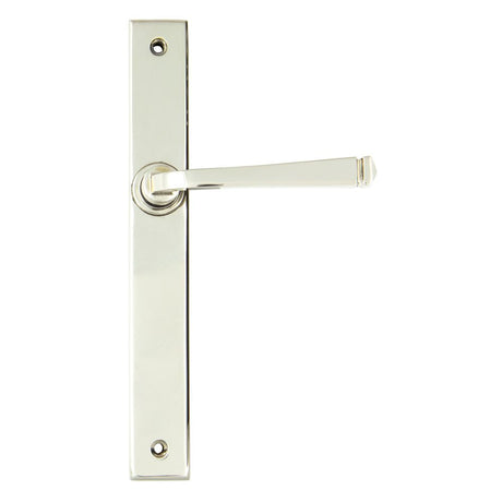 This is an image of From The Anvil - Polished Nickel Avon Slimline Lever Latch Set available to order from T.H Wiggans Architectural Ironmongery in Kendal, quick delivery and discounted prices.