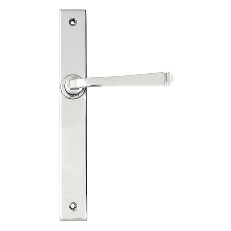 This is an image of From The Anvil - Polished Chrome Avon Slimline Lever Latch Set available to order from T.H Wiggans Architectural Ironmongery in Kendal, quick delivery and discounted prices.