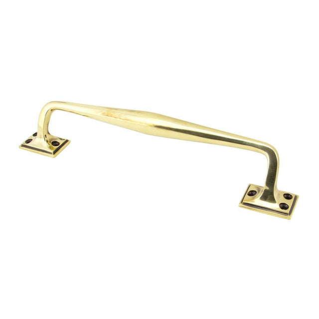 This is an image of From The Anvil - Aged Brass 300mm Art Deco Pull Handle available to order from T.H Wiggans Architectural Ironmongery in Kendal, quick delivery and discounted prices.