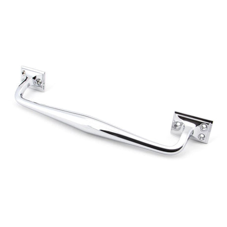 This is an image showing From The Anvil - Polished Chrome 300mm Art Deco Pull Handle available from trade door handles, quick delivery and discounted prices