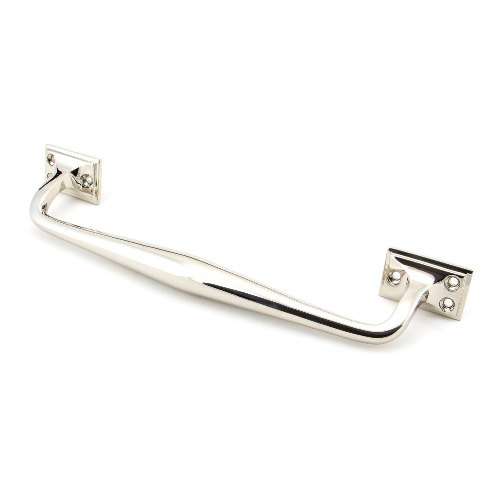 This is an image showing From The Anvil - Polished Nickel 300mm Art Deco Pull Handle available from trade door handles, quick delivery and discounted prices