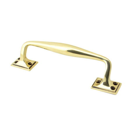 This is an image of From The Anvil - Aged Brass 230mm Art Deco Pull Handle available to order from T.H Wiggans Architectural Ironmongery in Kendal, quick delivery and discounted prices.