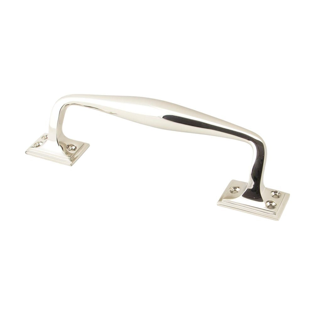 This is an image of From The Anvil - Polished Nickel 230mm Art Deco Pull Handle available to order from T.H Wiggans Architectural Ironmongery in Kendal, quick delivery and discounted prices.