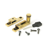 This is an image showing From The Anvil - Aged Brass Brompton Quadrant Fastener - Narrow available from T.H Wiggans Architectural Ironmongery in Kendal, quick delivery and discounted prices