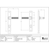 This is an image showing From The Anvil - Aged Brass Brompton Slimline Lever Espag. Lock Set available from trade door handles, quick delivery and discounted prices