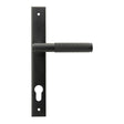 This is an image of From The Anvil - Matt Black Brompton Slimline Lever Espag. Lock Set available to order from T.H Wiggans Architectural Ironmongery in Kendal, quick delivery and discounted prices.