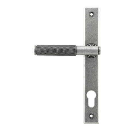 This is an image of From The Anvil - Pewter Brompton Slimline Lever Espag. Lock Set available to order from T.H Wiggans Architectural Ironmongery in Kendal, quick delivery and discounted prices.