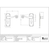 This is an image showing From The Anvil - Black Monkeytail Lever Euro Lock Set available from trade door handles, quick delivery and discounted prices