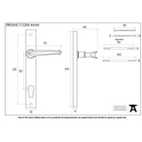 This is an image showing From The Anvil - External Beeswax Cottage Slimline Lever Espag. Lock Set available from trade door handles, quick delivery and discounted prices