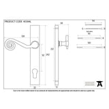 This is an image showing From The Anvil - External Beeswax Monkeytail Slim. Lever Espag. Lock Set - LH available from trade door handles, quick delivery and discounted prices