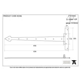 This is an image showing From The Anvil - External Beeswax 36" Barn Door T Hinge (pair) available from T.H Wiggans Architectural Ironmongery, quick delivery and discounted prices