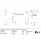 This is an image showing From The Anvil - Black Gothic Thumblatch - XL available from trade door handles, quick delivery and discounted prices