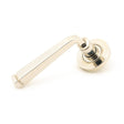 This is an image of From The Anvil - Polished Nickel Avon Round Lever on Rose Set (Plain) available to order from T.H Wiggans Architectural Ironmongery in Kendal, quick delivery and discounted prices.