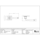 This is an image showing From The Anvil - External Beeswax Avon Round Lever on Rose Set (Square) available from trade door handles, quick delivery and discounted prices