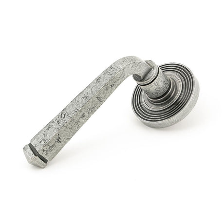 This is an image of From The Anvil - Pewter Avon Round Lever on Rose Set (Beehive) available to order from T.H Wiggans Architectural Ironmongery in Kendal, quick delivery and discounted prices.